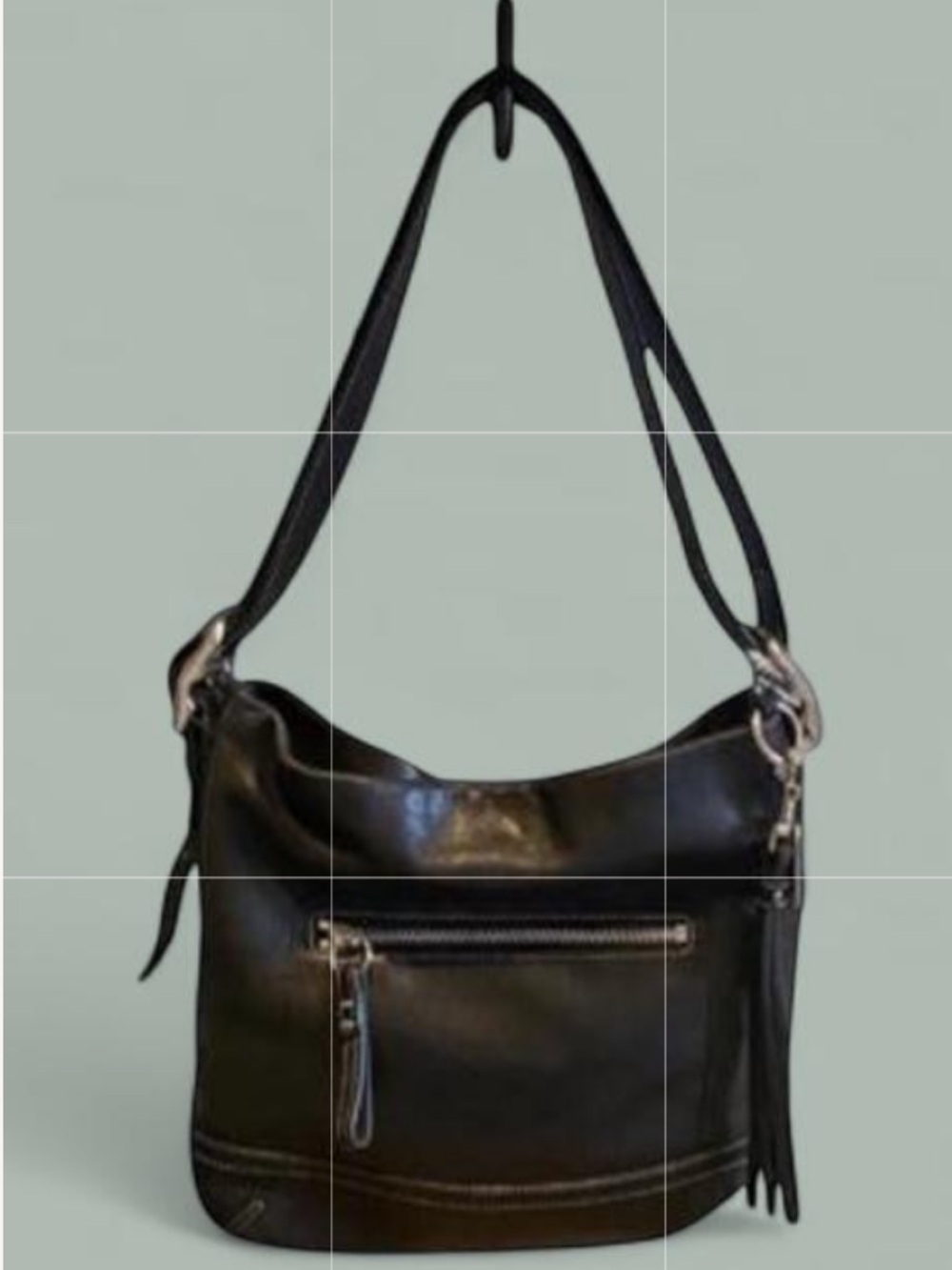 Vintage Y2K Coach Soho 1415 Black Leather Crossbody Shoulder Hobo Bag